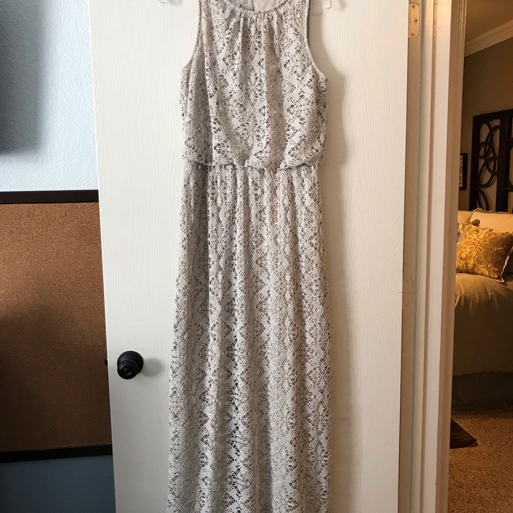 Maxi Crochet Lace dress 58” shoulder to hem